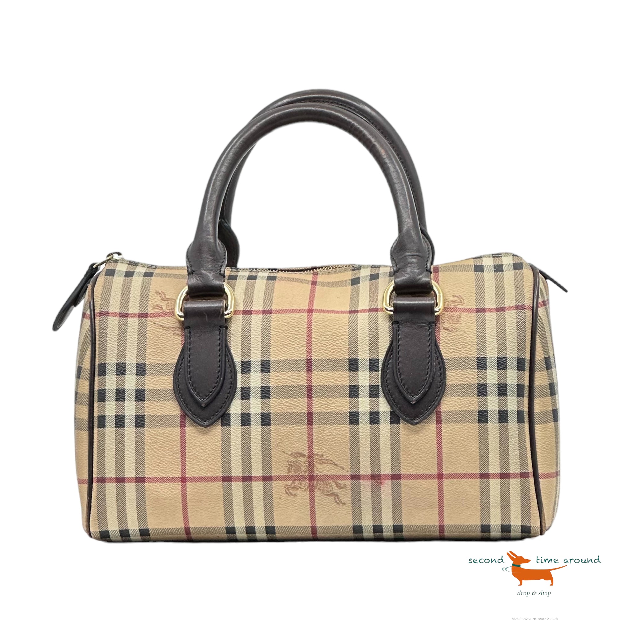 Burberry Haymarket Check Boston Bag