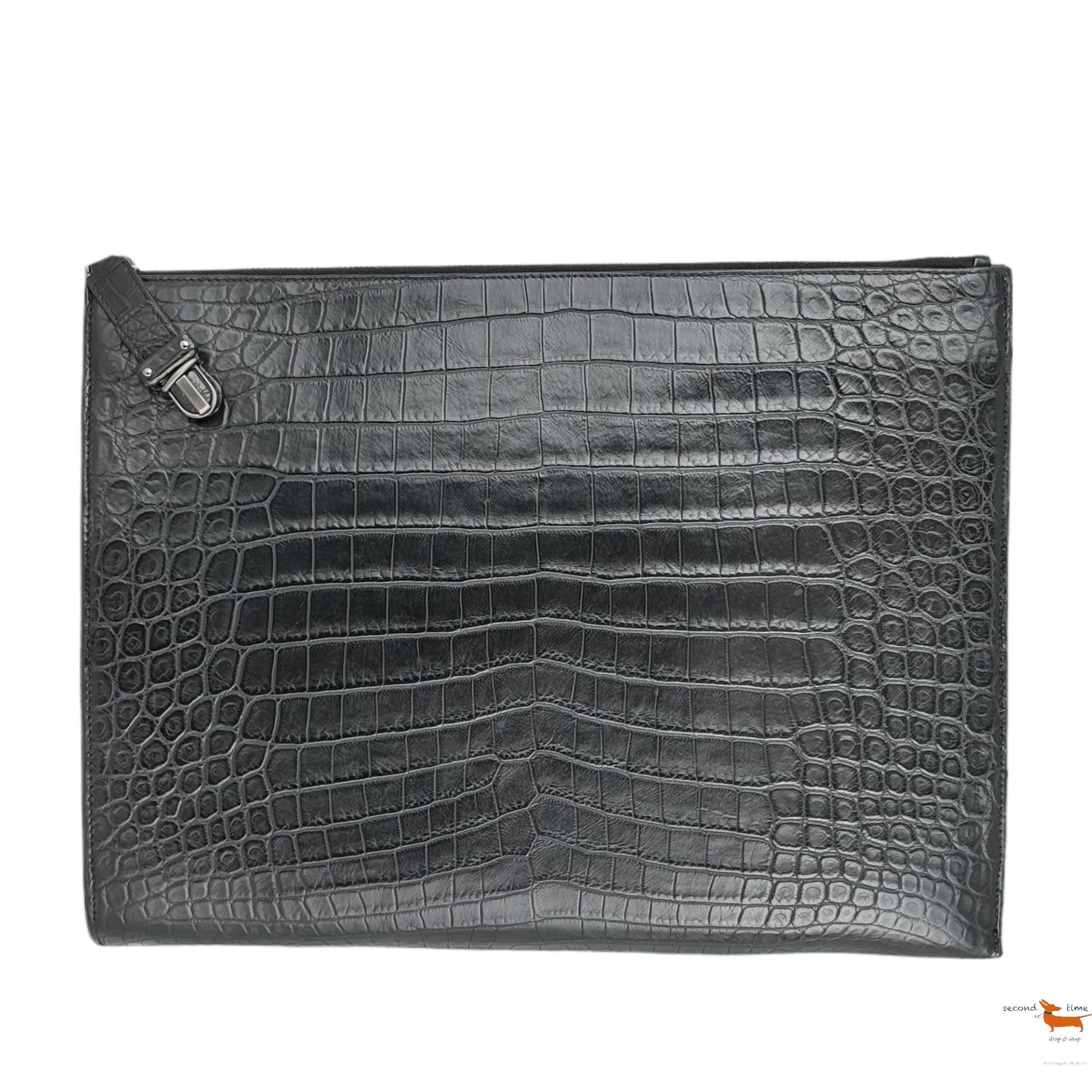 Bottega Veneta Croco Briefcase