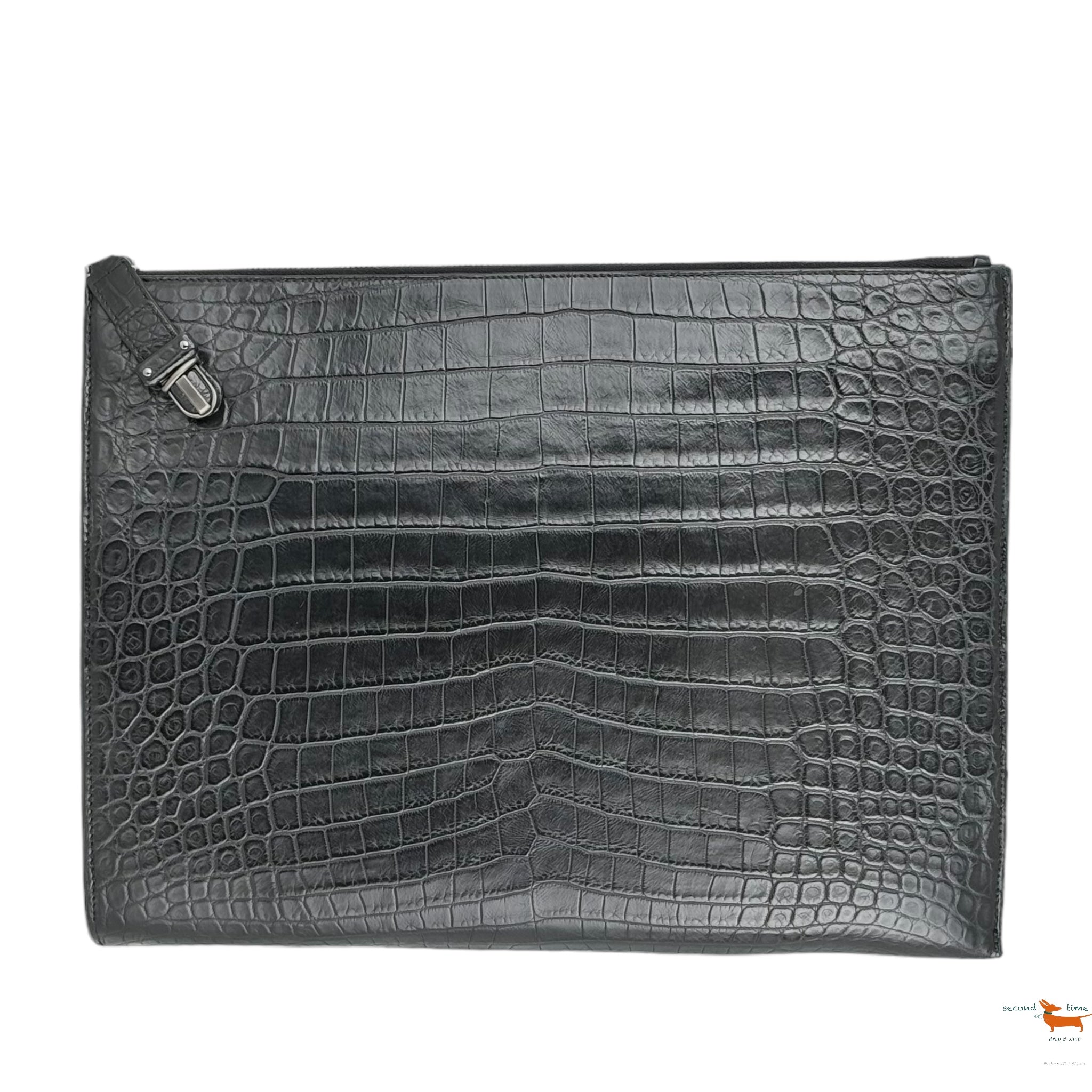 Bottega Veneta Croco Briefcase