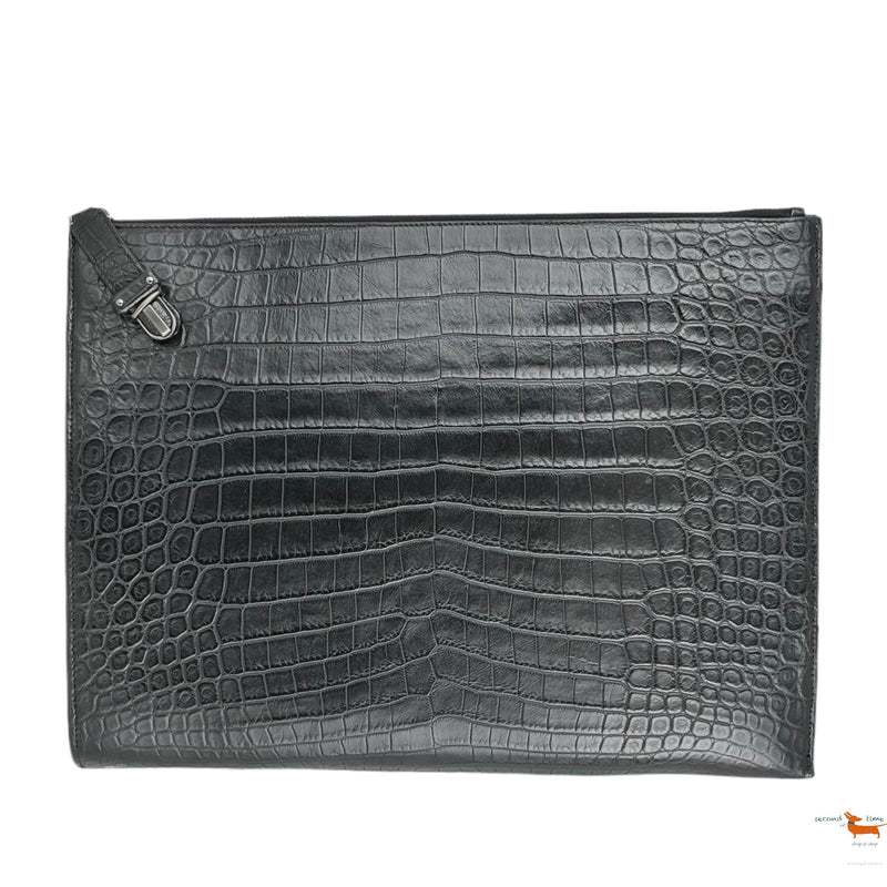 Bottega Veneta Croco Briefcase