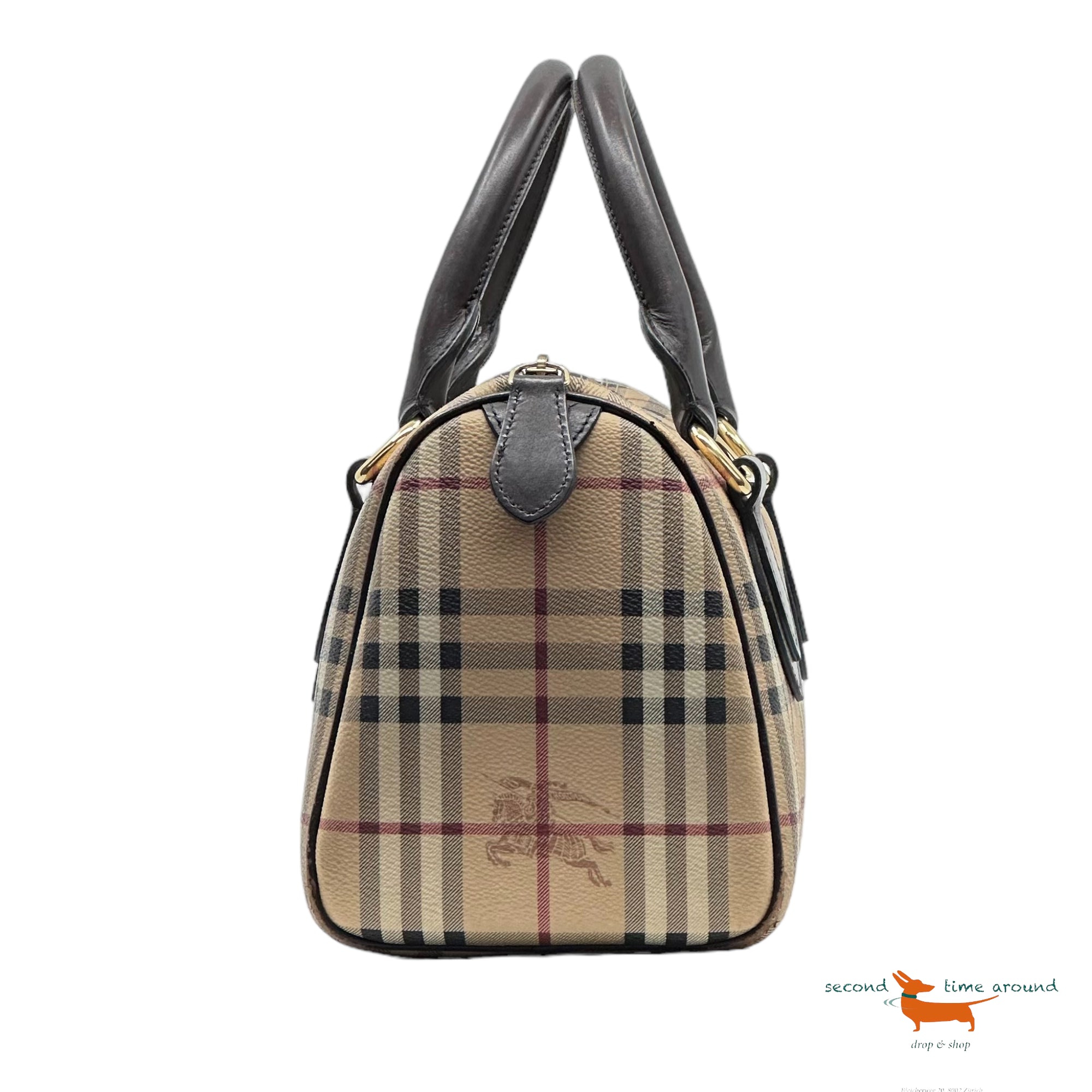 Burberry Haymarket Check Boston Bag