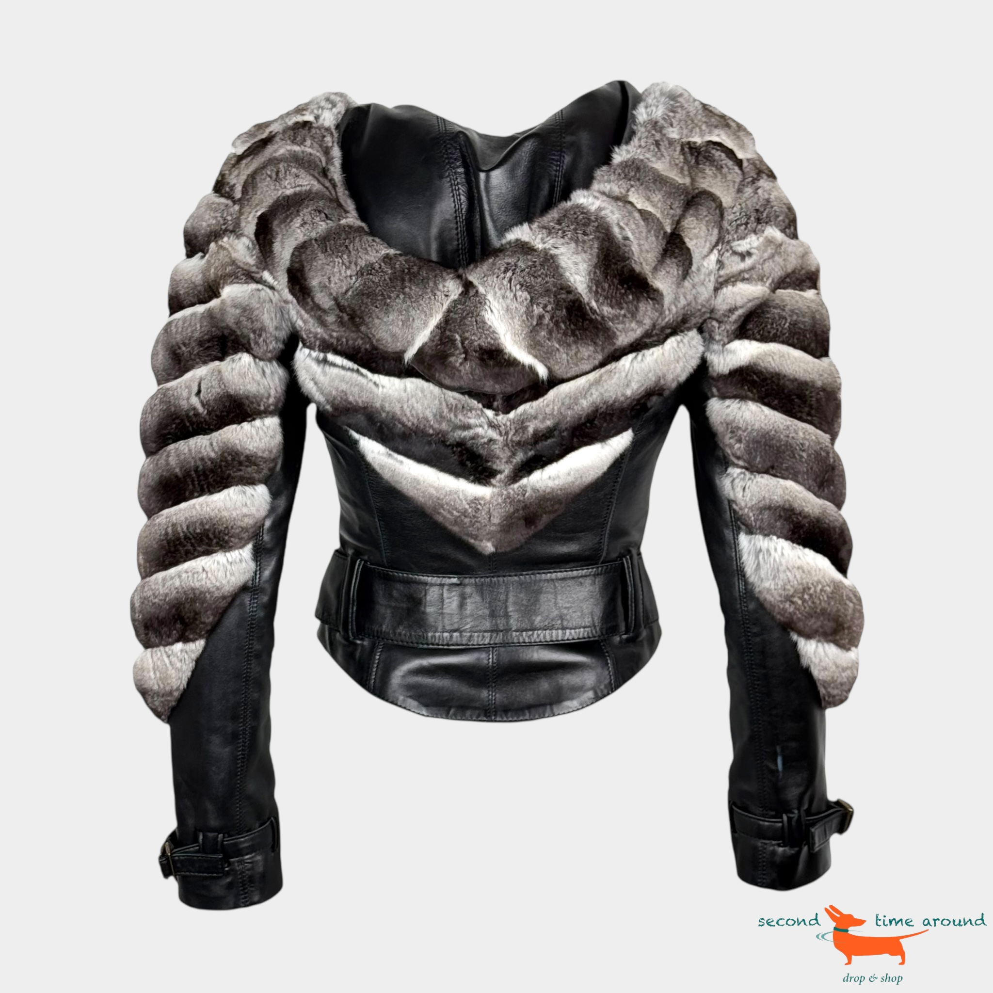 Jitrois Leather Jacket with Chinchilla