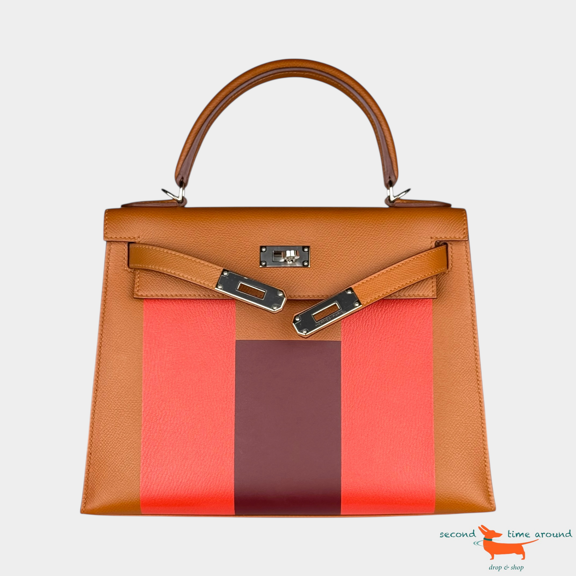 Hermes Kelly II Sellier 28 Lettre H Epsom Gold Bag