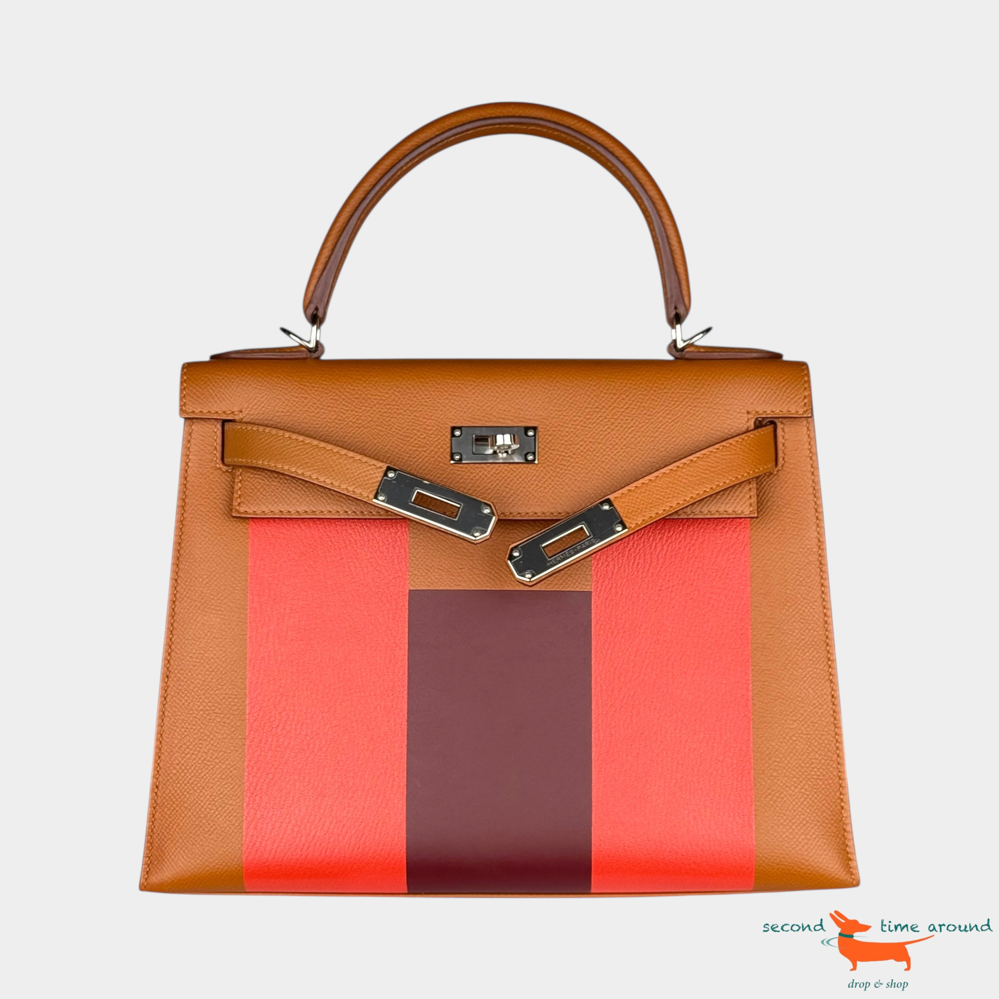 Hermes Kelly II Sellier 28 Lettre H Epsom Gold Bag