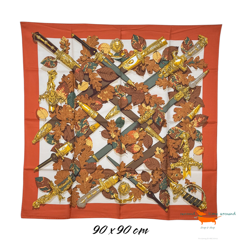Hermes Silk Scarf  Au Plus Dru by Vladimir Rybaltchenko
