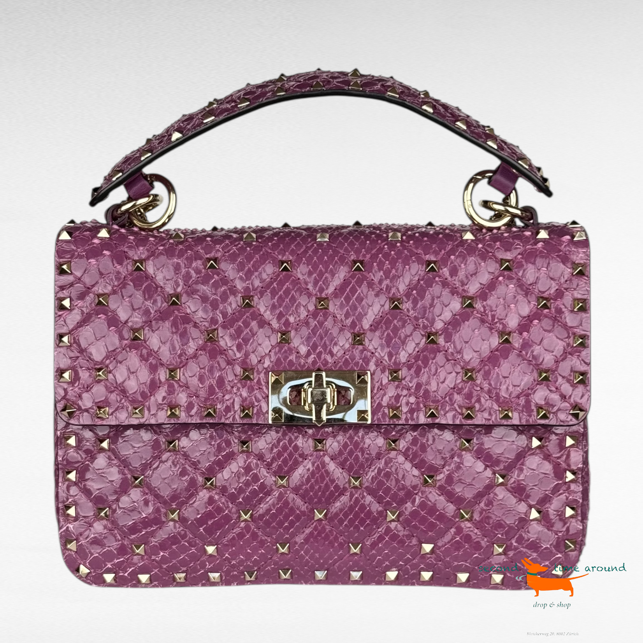 Valentino Rockstud Python Bag