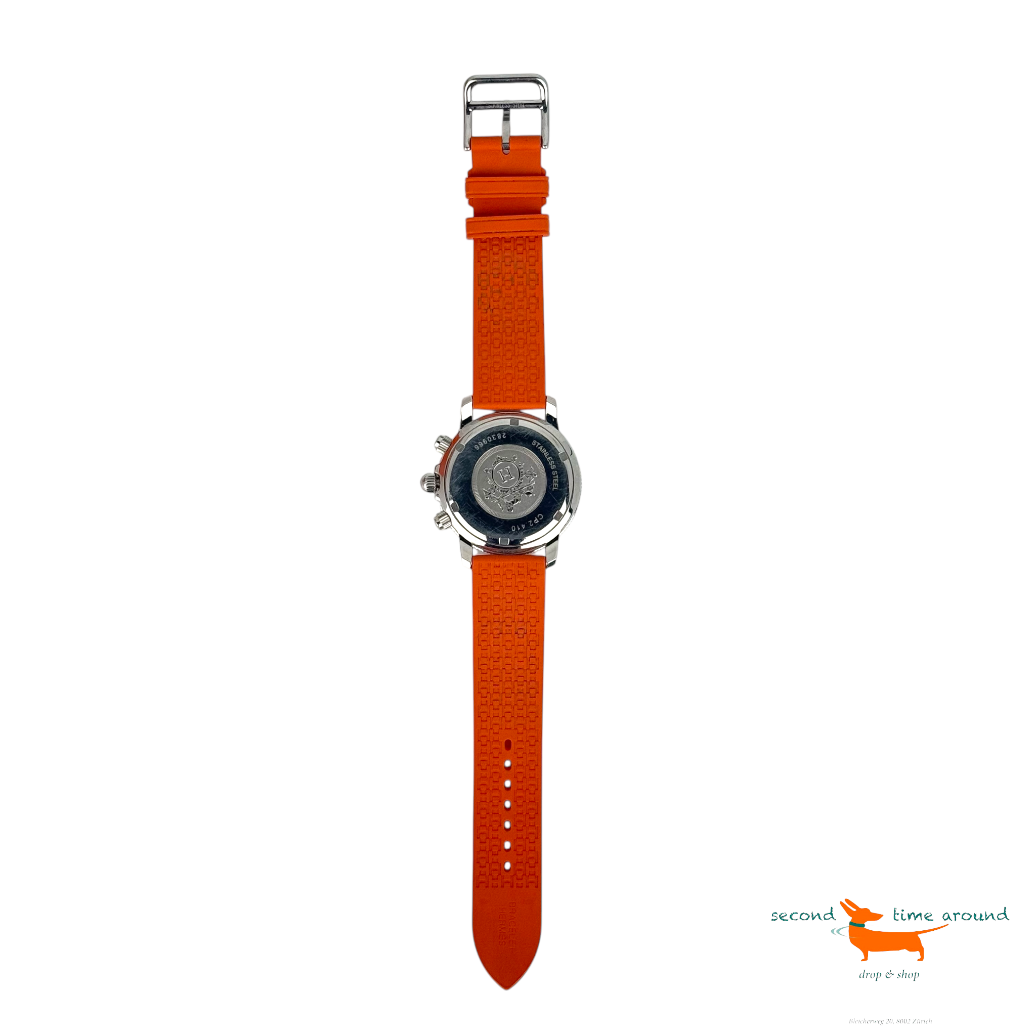 Hermes Clipper gm cp2.410 Chrono 36mm Quartz Acier Caoutchou Clipper GM Watch