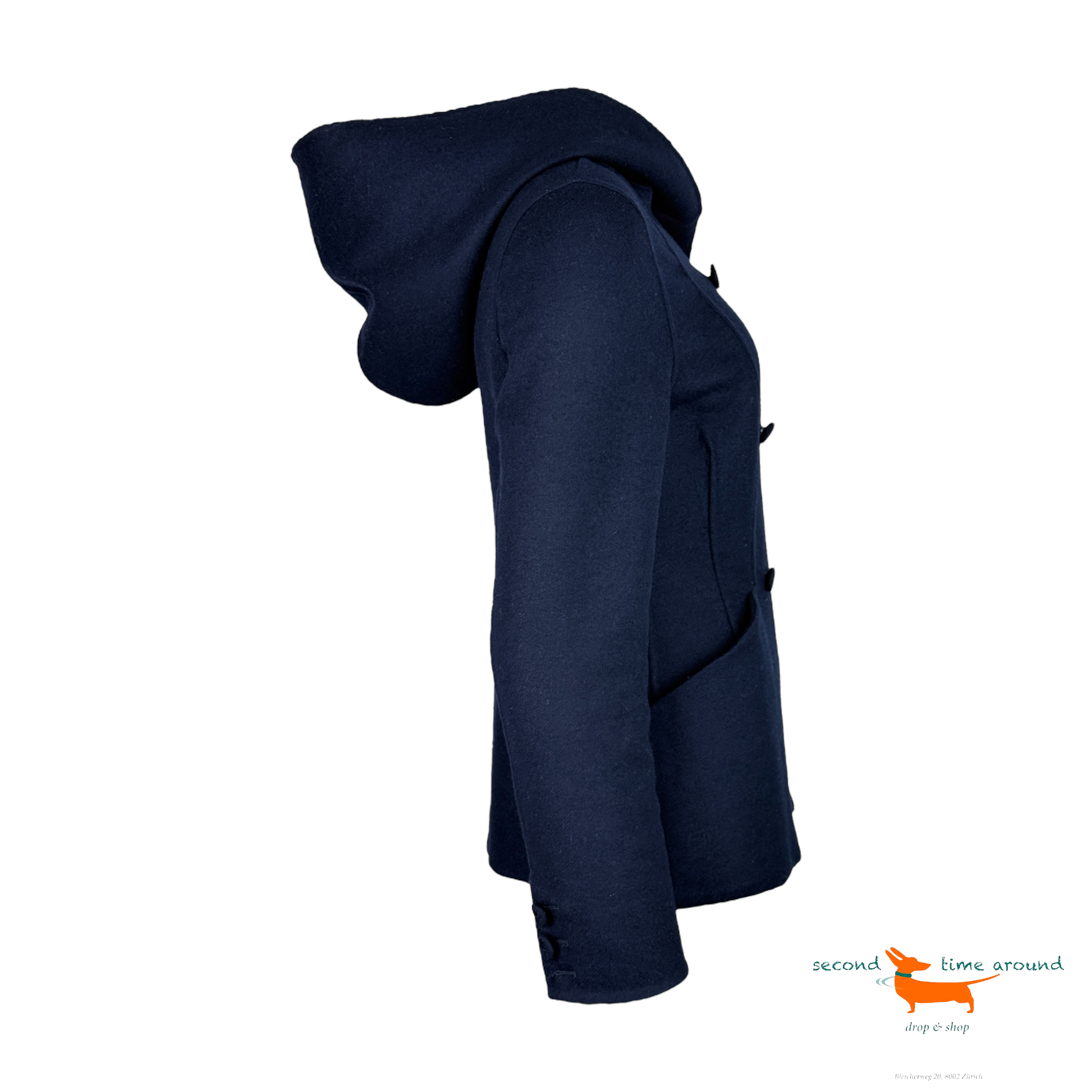 Christian Dior Bar Hooded Wool Jacket in Navy
