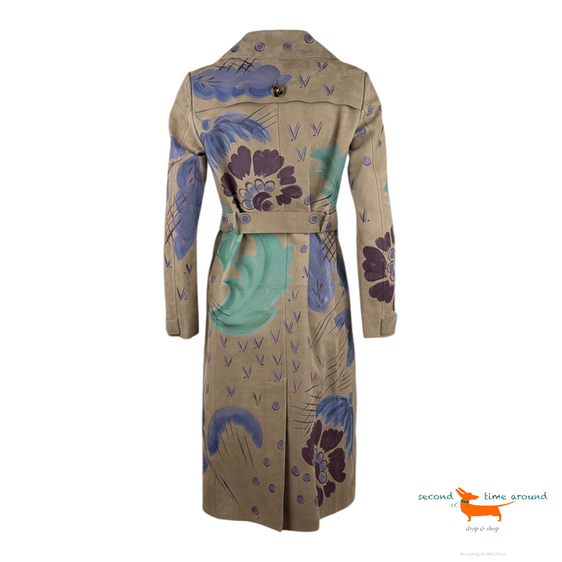 Burberry Prorsum Hand Paintet Leather Coat