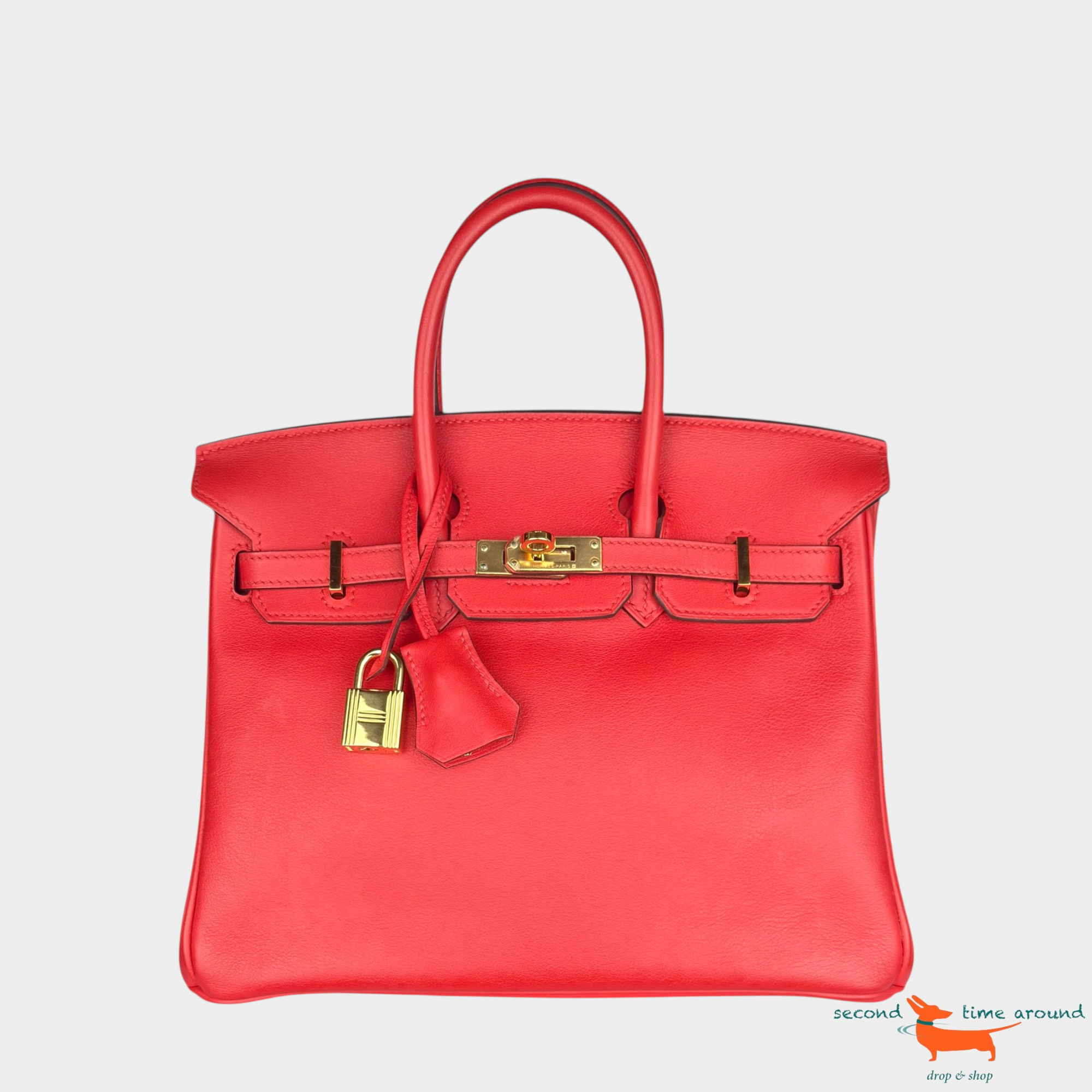 Hermes Birkin 25 Veau Swift Rouge Tomate Bag
