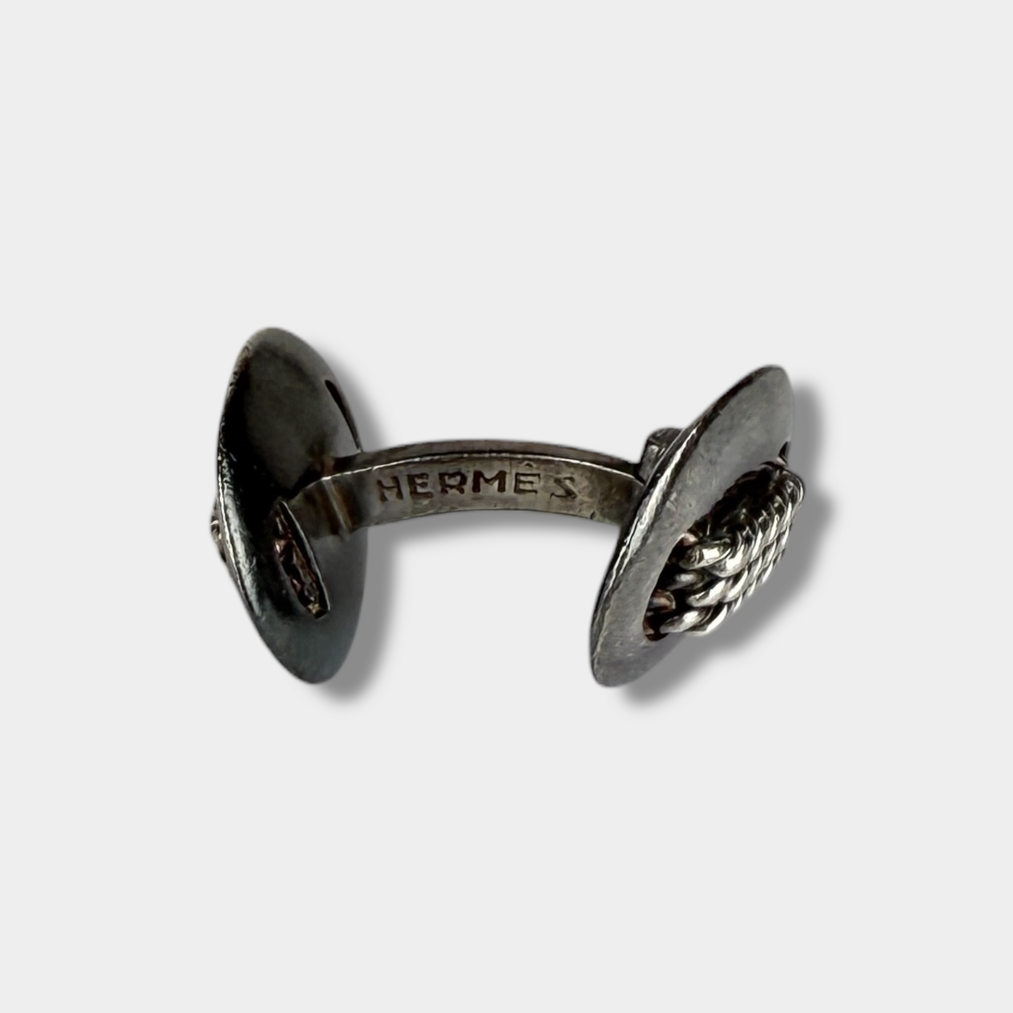 Hermes Silver Cufflinks