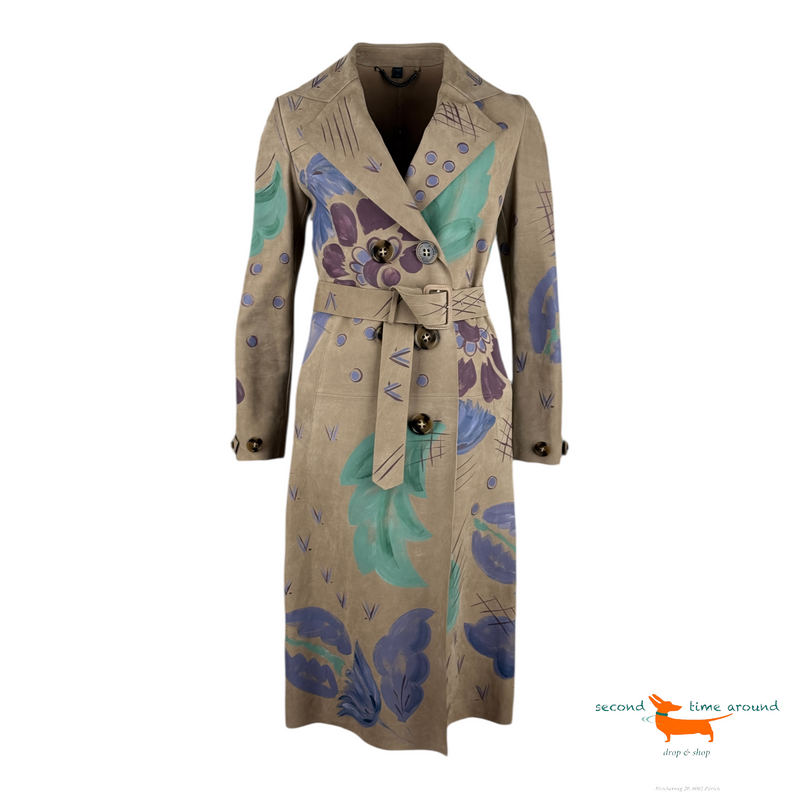 Burberry Prorsum Hand Paintet Leather Coat