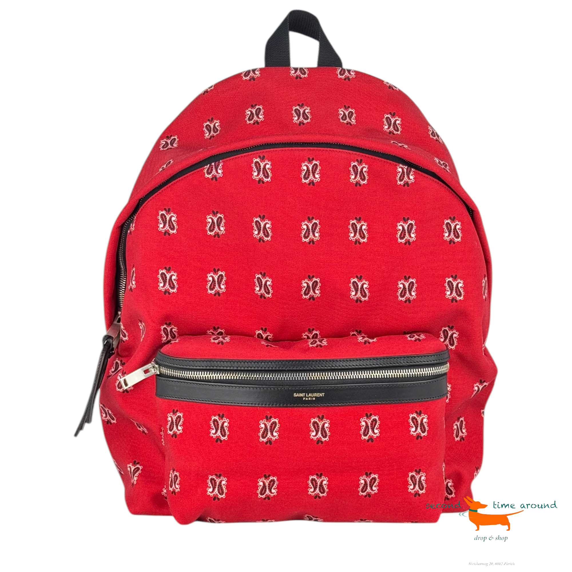 Saint Laurent Paisley Backpack