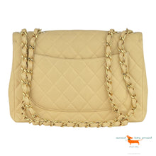 Chanel CC Gesteppte Jumbo Classic Kaviar Leder Bag