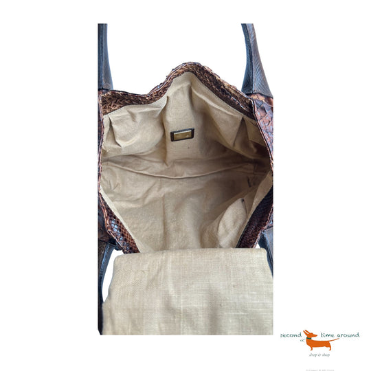 Fendi Brown Spy Python Leather Bag