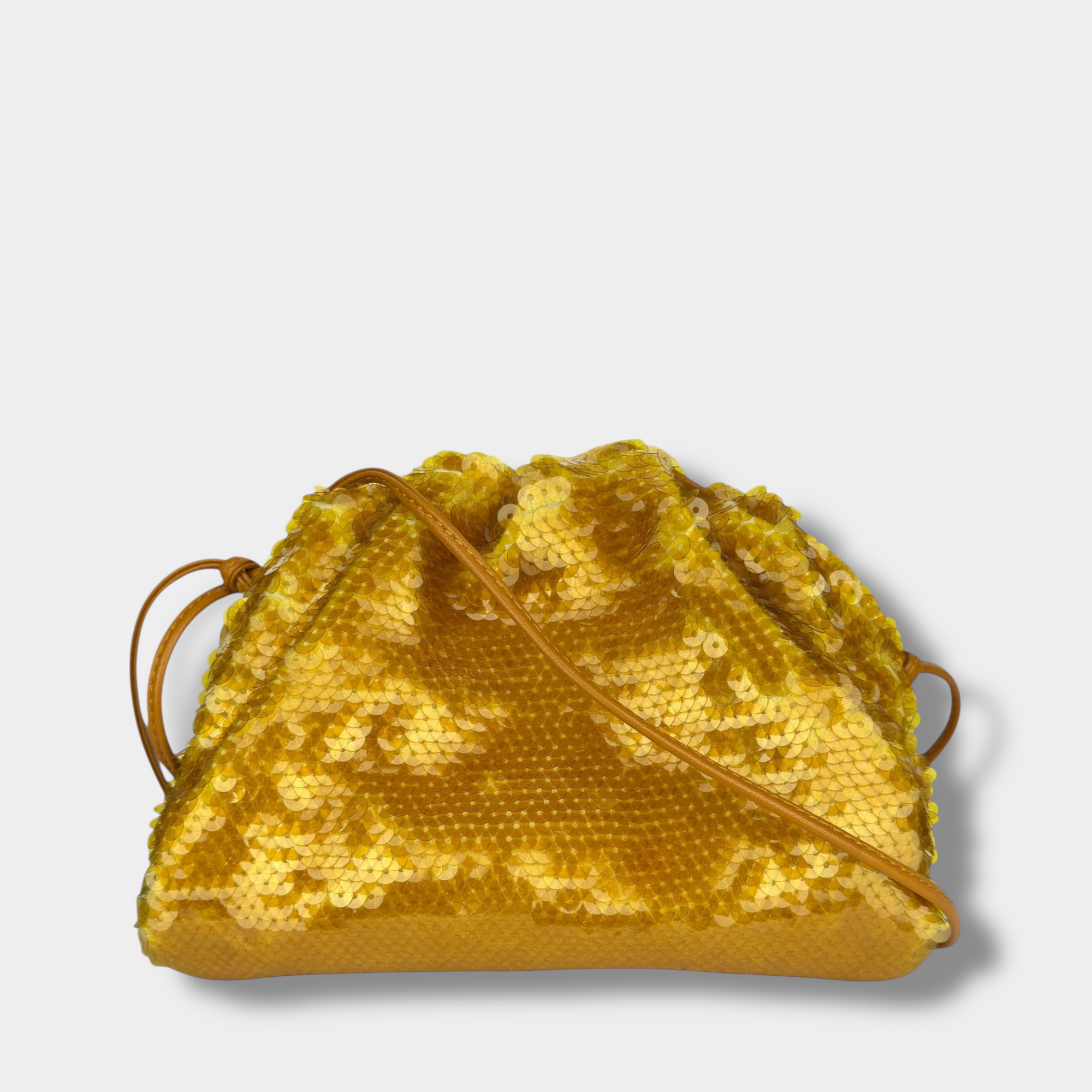 Bottega Venetta Sequin The Mini Pouch Honeycomb Bag