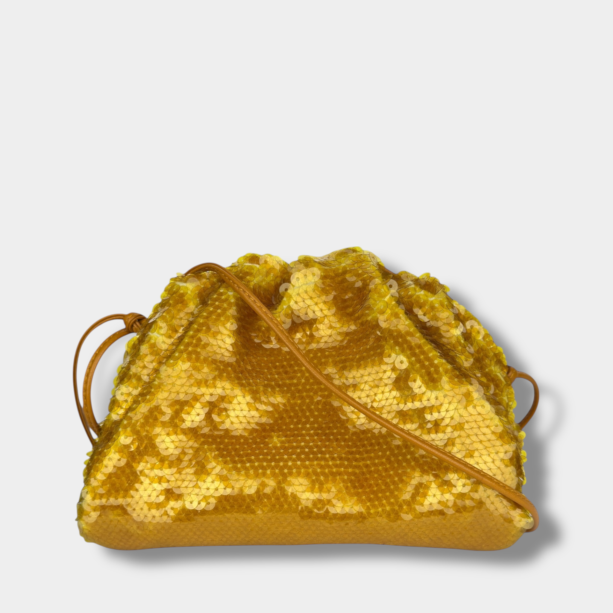 Bottega Venetta Sequin The Mini Pouch Honeycomb Bag
