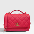 Chanel Red Quilted Caviar Medium Affinity Flap Bag