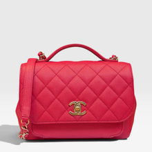 Chanel Red Quilted Caviar Medium Affinity Flap Bag