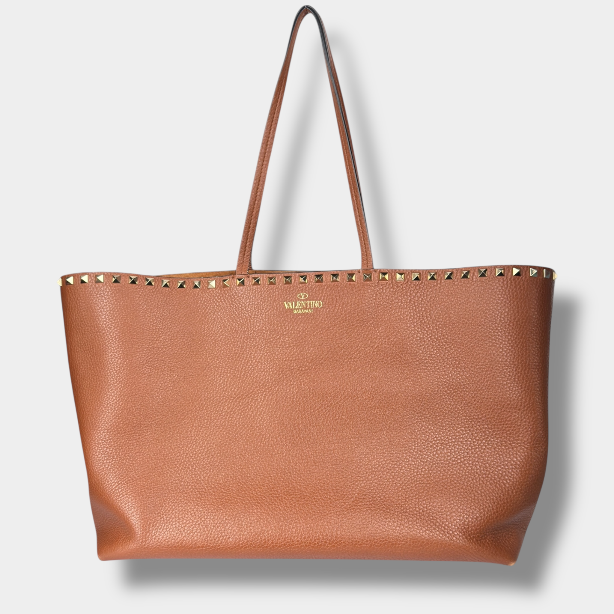 Valentino Rockstud Leather Tote Bag