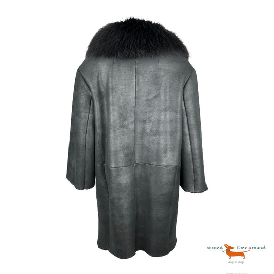 Prada Shearling Coat with Fox Collar