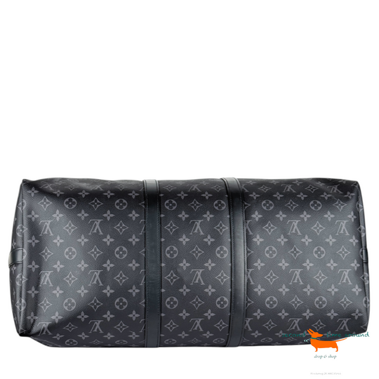 Louis Vuitton Black  MonogrammEclipse Keepall Bandouliere
