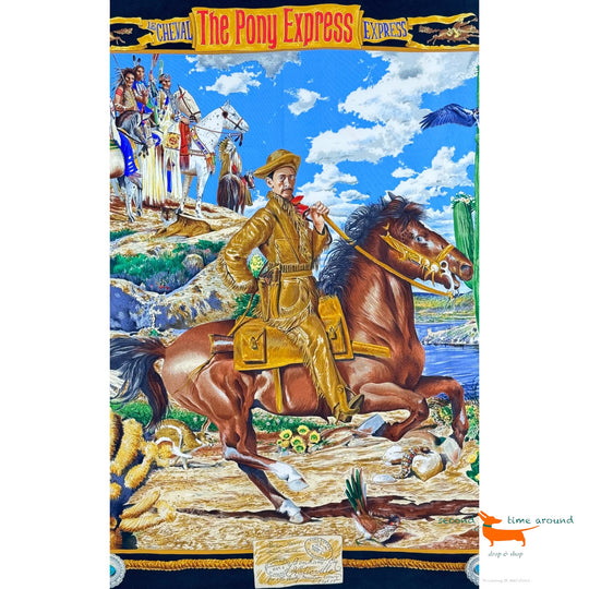 Hermes Silk Scarf Pony Express - Le Cheval  Express by Kermit Oliver-Rare