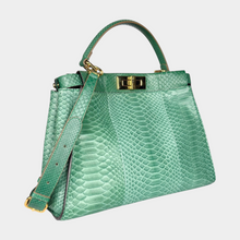 Fendi Peekaboo Mint Green Python Bag