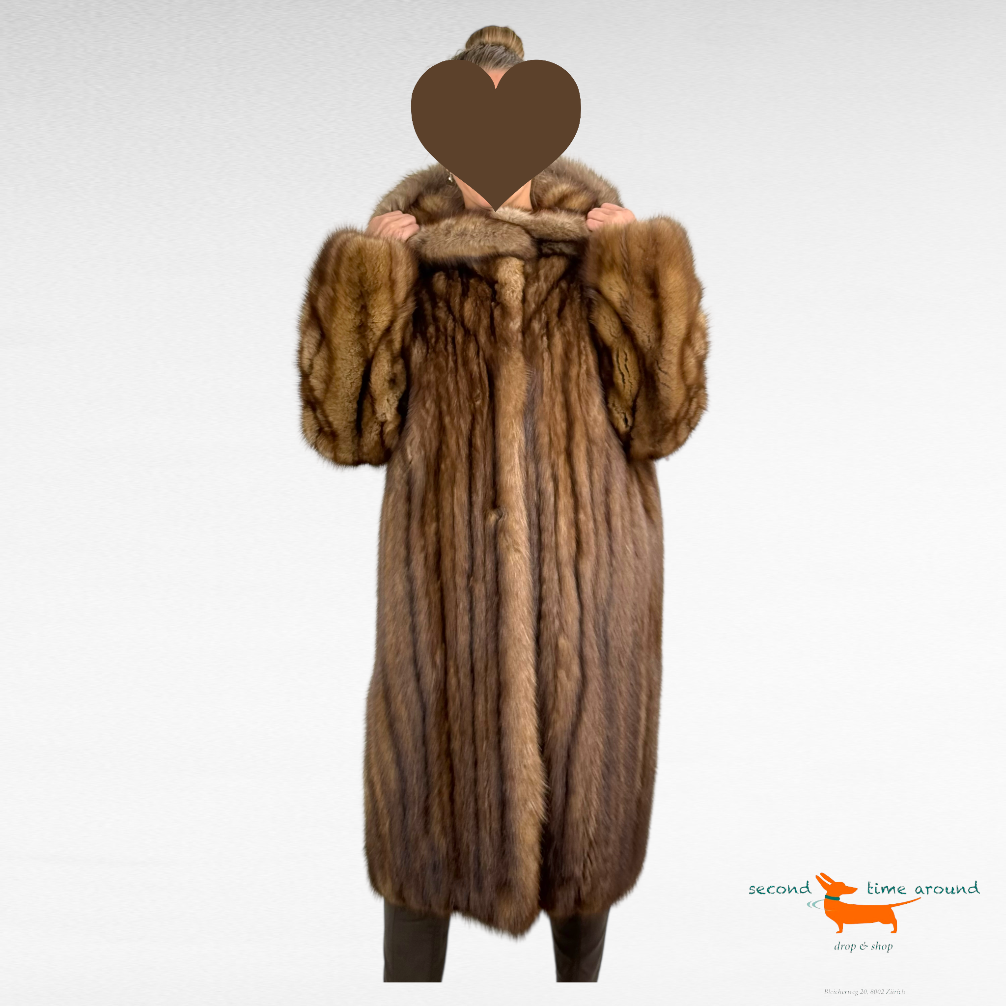 Jil Sander Hooded Sable Coat