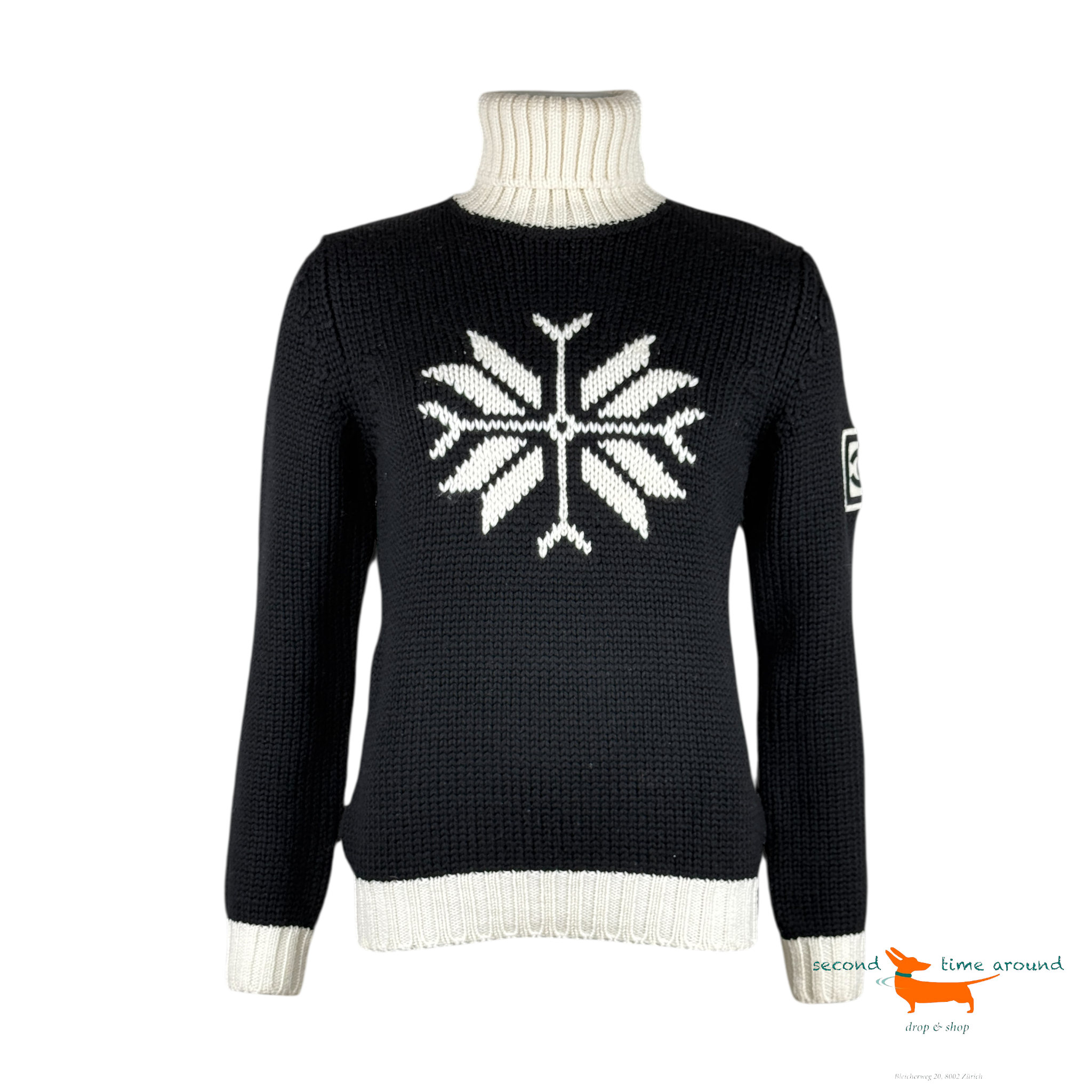 Chanel & Karl Lagerfeld 2008 Snowflake Intarsia Sweater