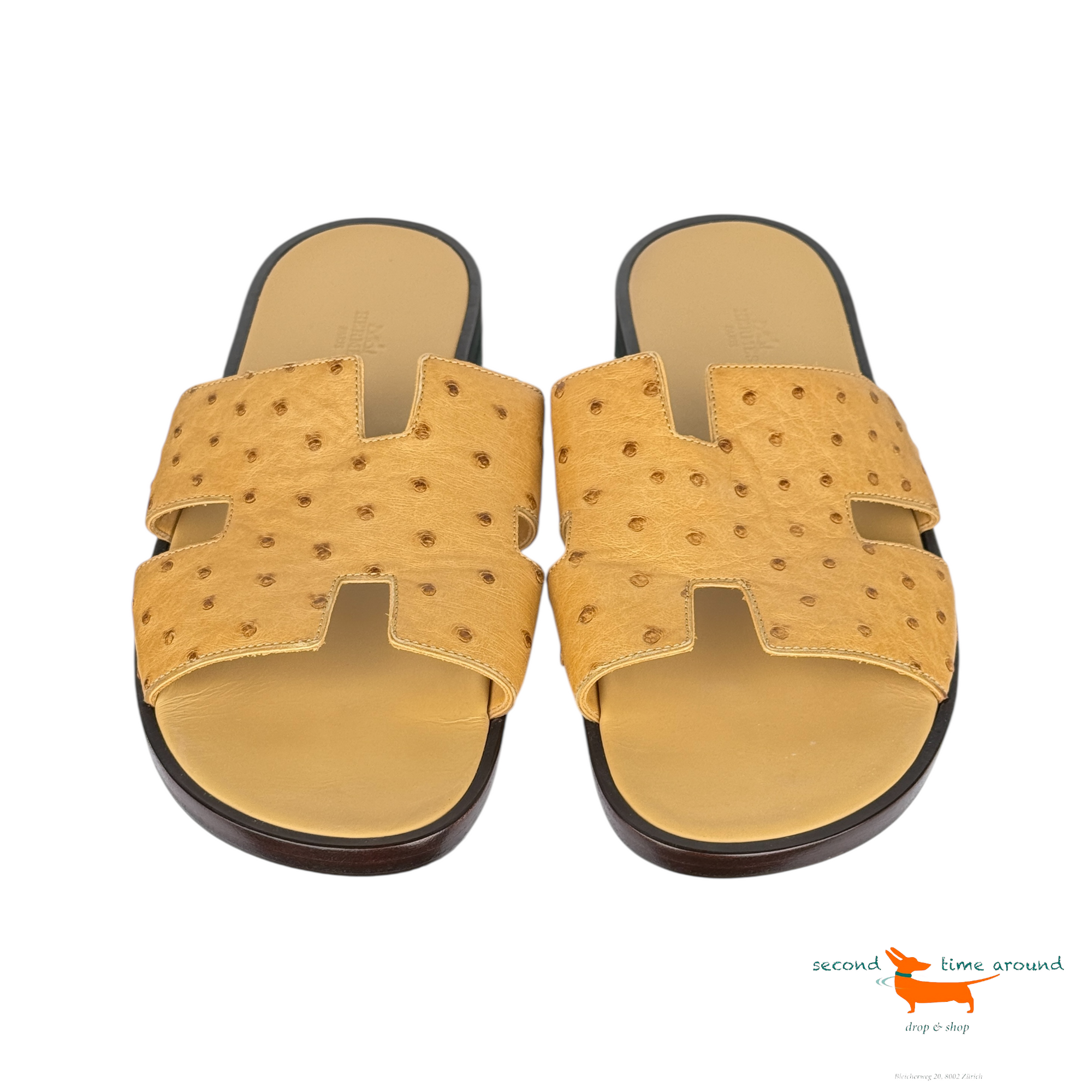 Hermes Izmir Sandals in Ostrich