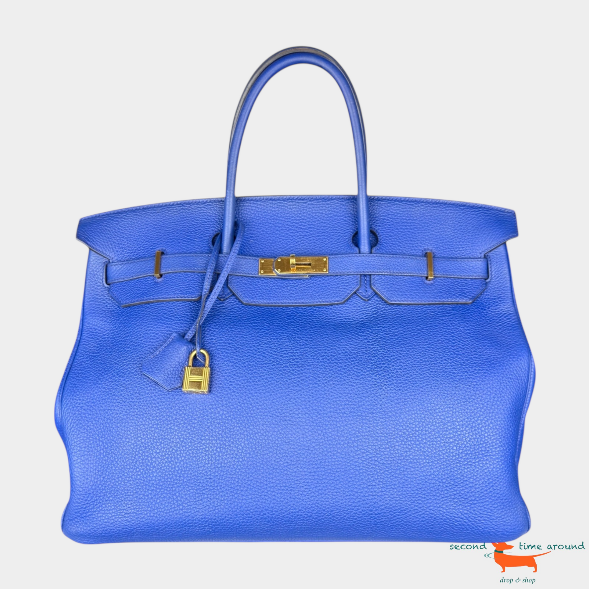 Hermes Birkin Clémence Blue 35 Bag