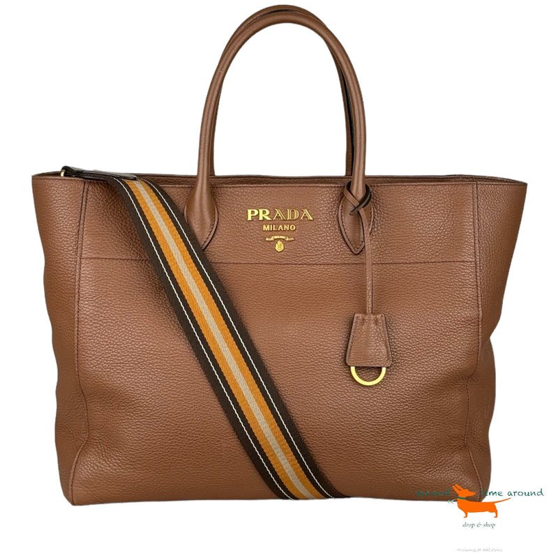 Prada Vitello Daino Top Handle Bag
