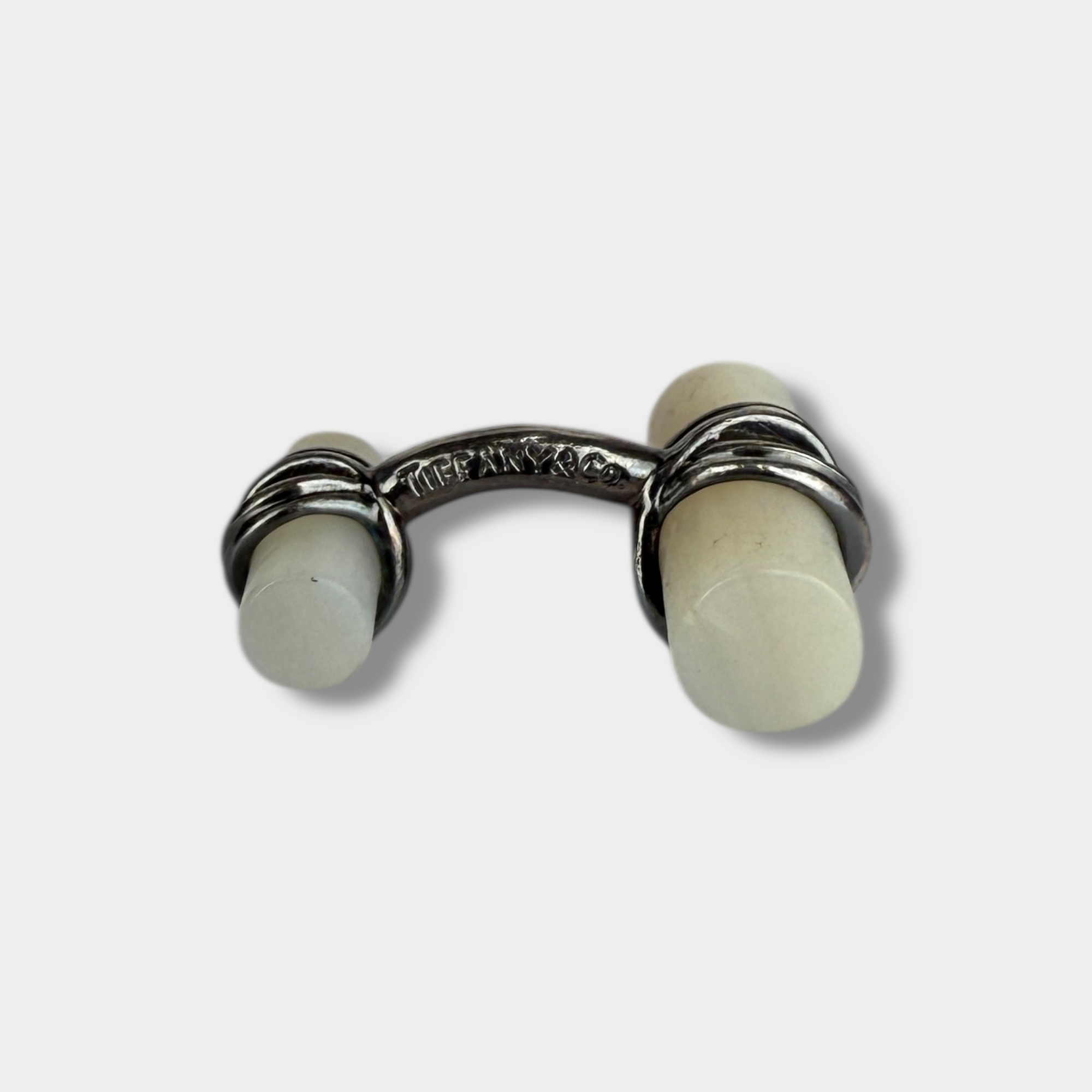 Tiffany Rare Cufflinks Silver And Mother Of Pearl