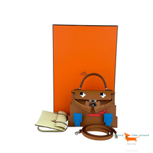 Hermès Limited Edition Gold , Bleu Zanzibar, Rose Texas  And Jaune Milton Epsom Quelle Idole Kelly Doll Picto Palladium Hardware Bag