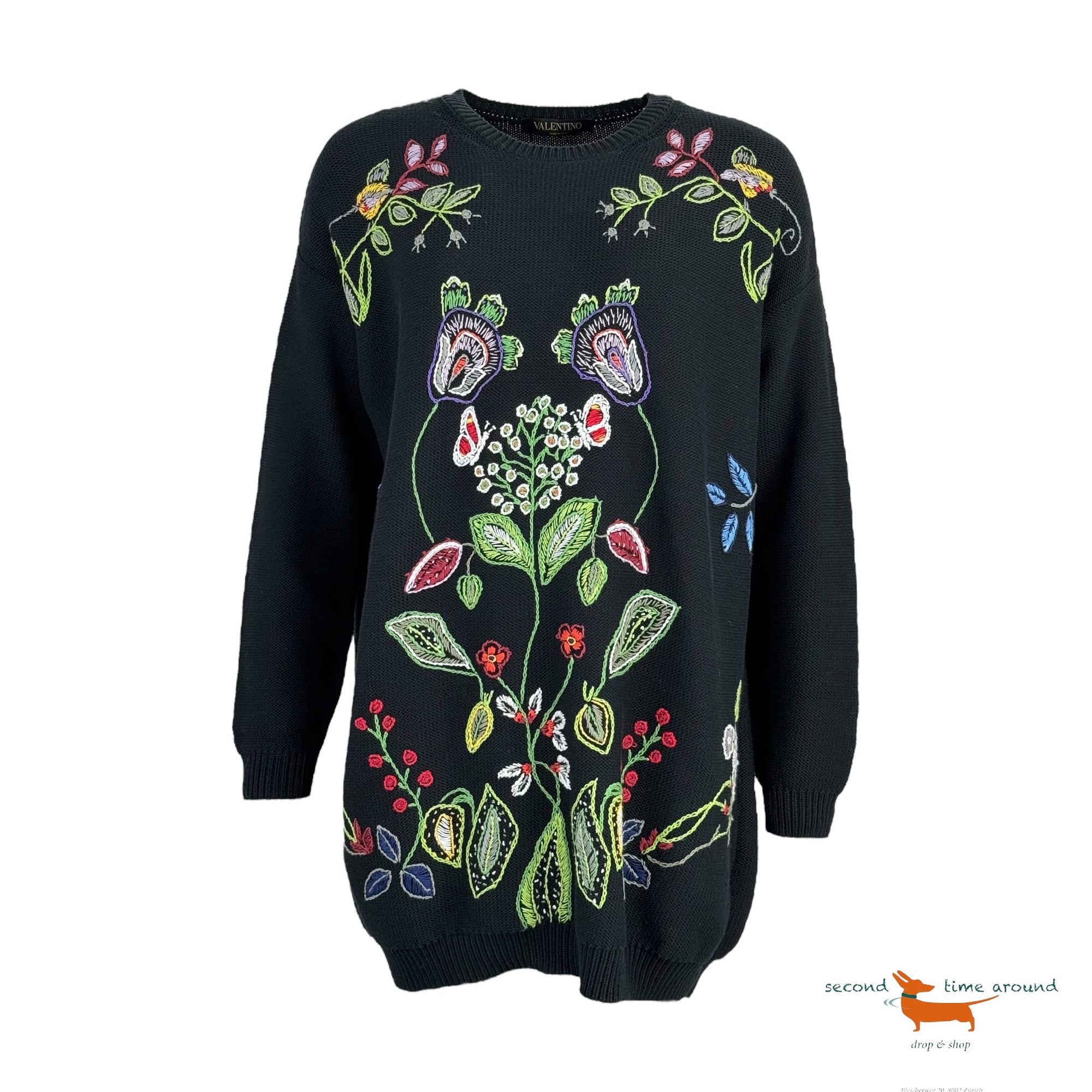 Valentino Embroidered Cotton Pullover