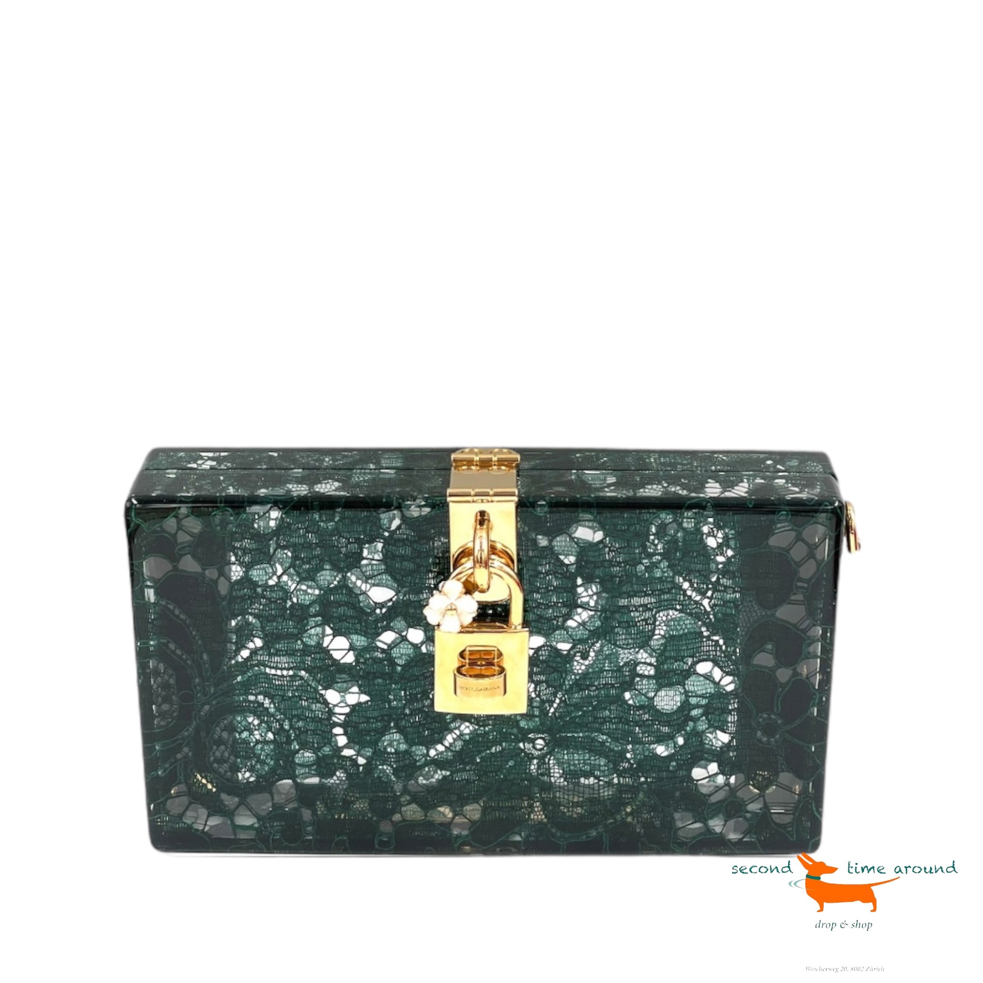 Dolce Gabbana Clutch Dolce Box - plexiglass / lace