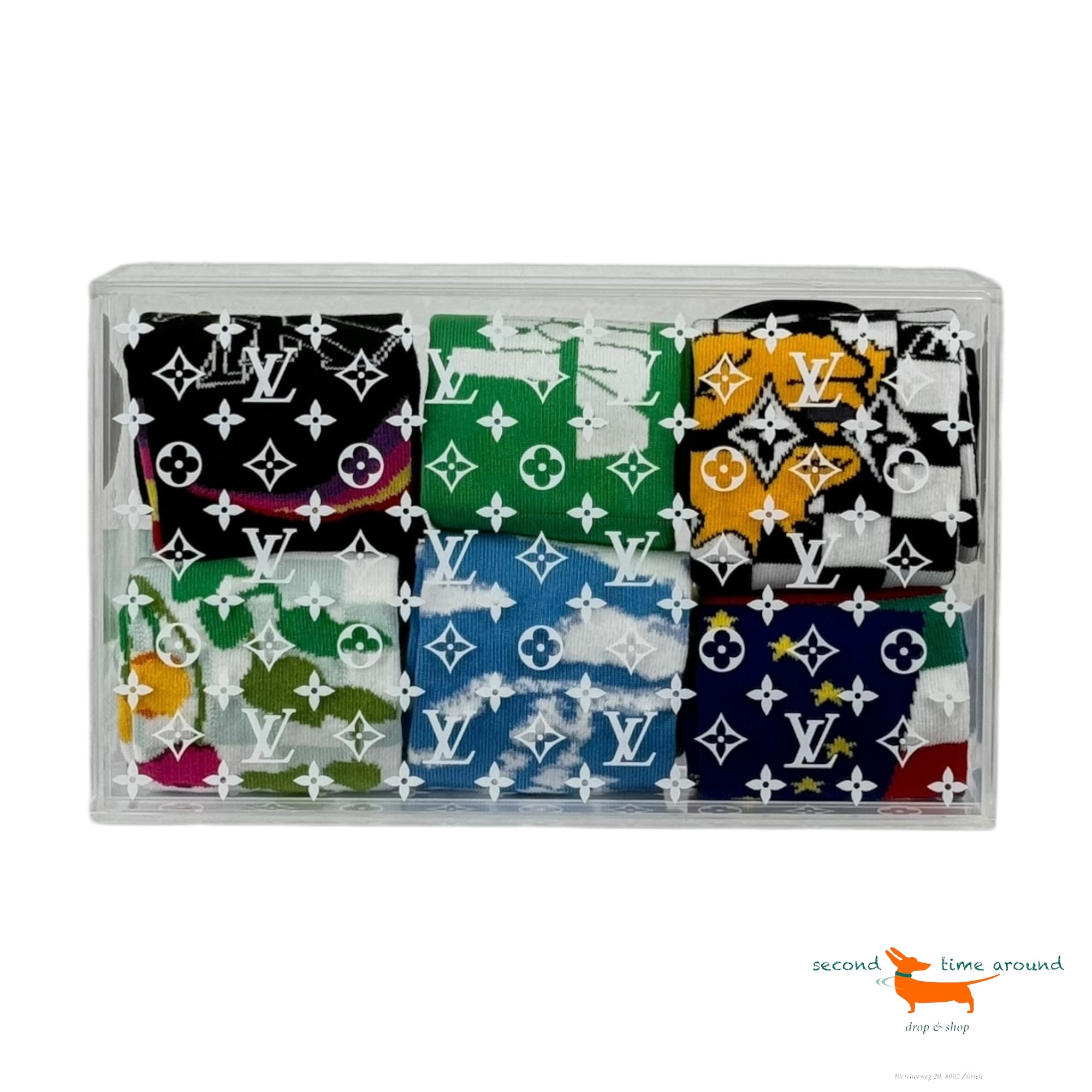 Louis Vuitton LV Archives 6 Sock Set