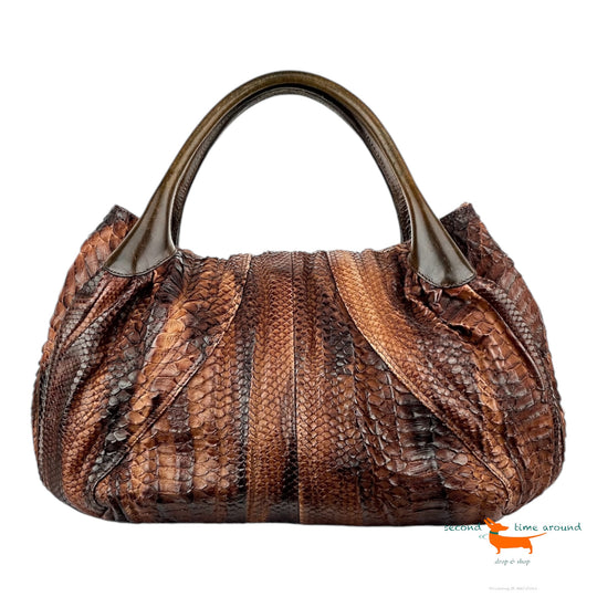 Fendi Brown Spy Python Leather Bag