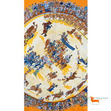 Hermes Silk Scarf Cirque Molier by Philippe Dumas