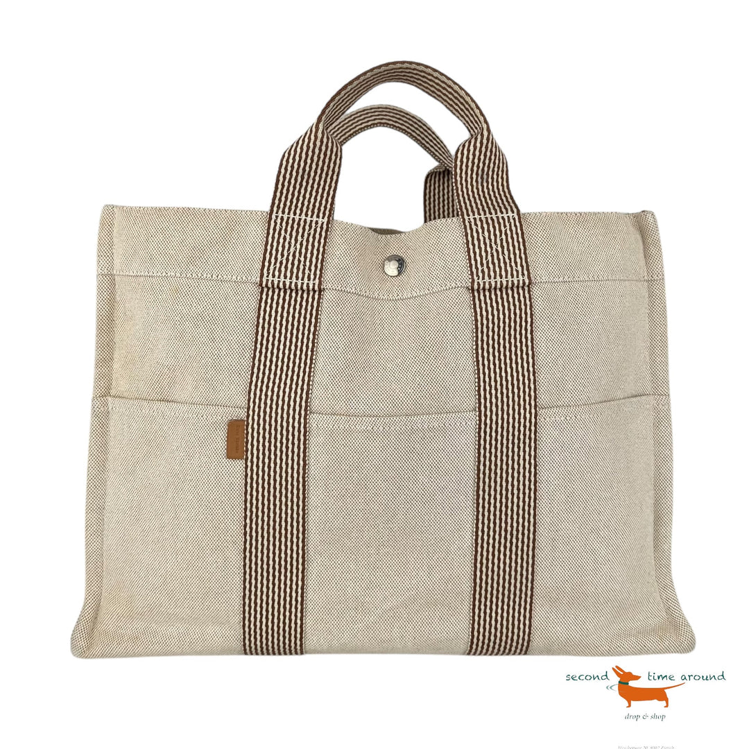 Hermes Fourre Tout Canvas Shopper Bag