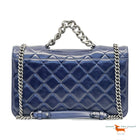 Chanel Perfect Edge Navy Blue Gun Metal Bag