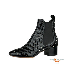 Valentino Rockstud patent leather booties