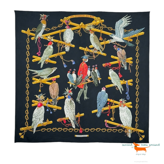 Hermes Les Oiseaux Du Roy Scarf by Caty Latham