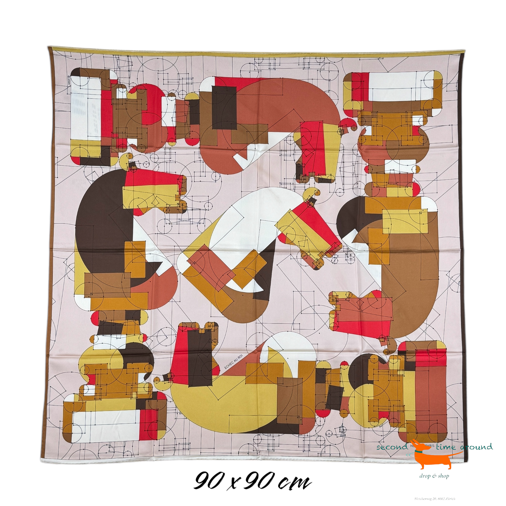 Hermes Silk Scarf Echec Au Roi