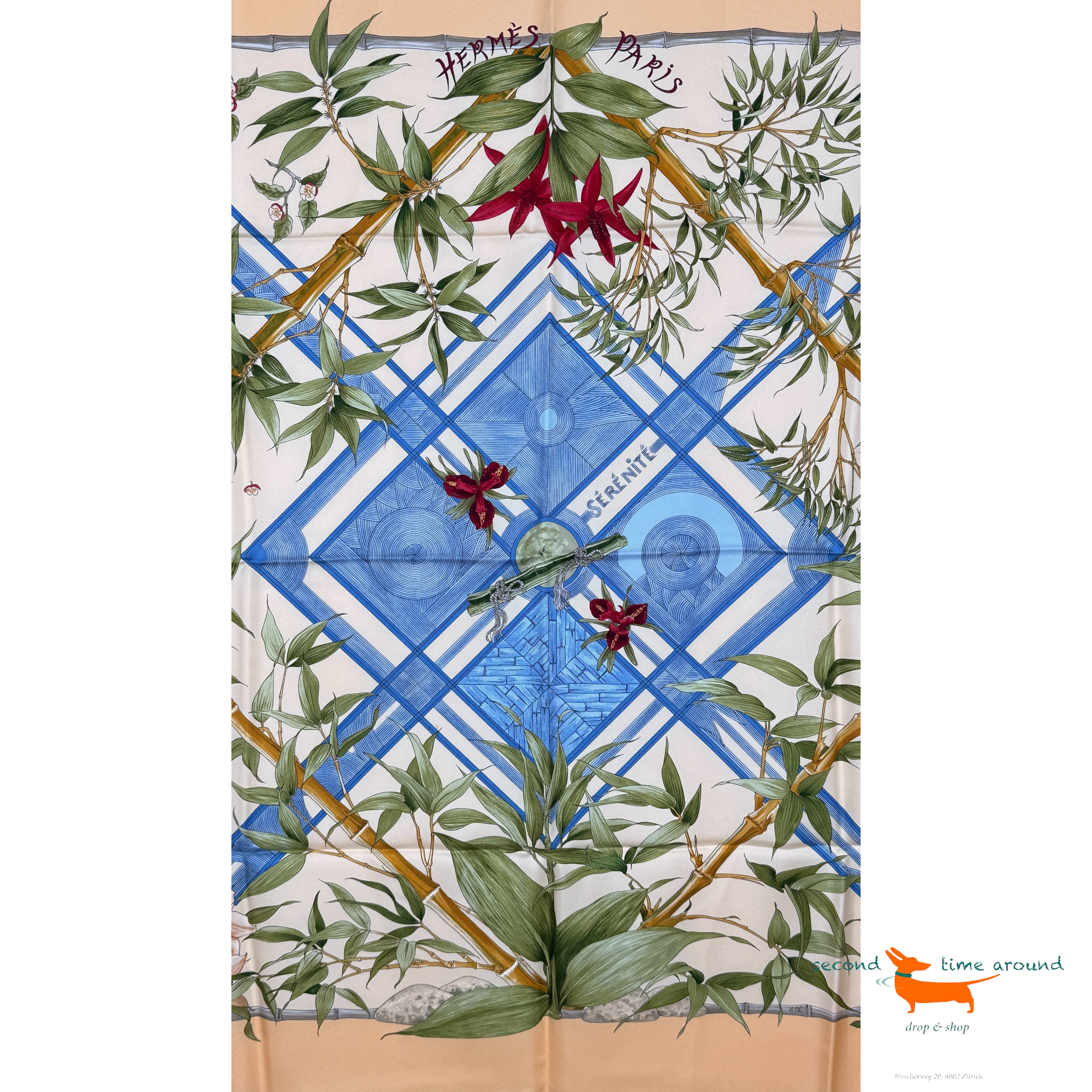 Hermes Silk Scarf Sérénité