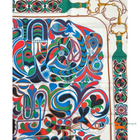 Hermes Blue Silk Twill  140x140 cm Flowers of South Africa Scarf