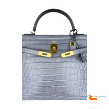 Hermes Kelly II Retourne 32 Gris Paris Crocodile Bag