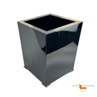 Arcahorn Black Enamel with Horn Waste Basket