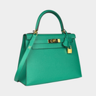 Hermes Kelly II Sellier 28 Epson Green Bag